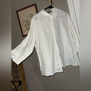 Lauren Ralph Lauren 100% Linen button up
